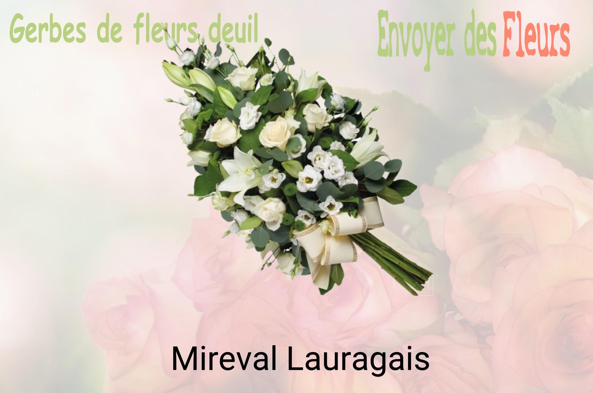 Gerbe de fleurs de deuil livrée à Mireval-Lauragais
